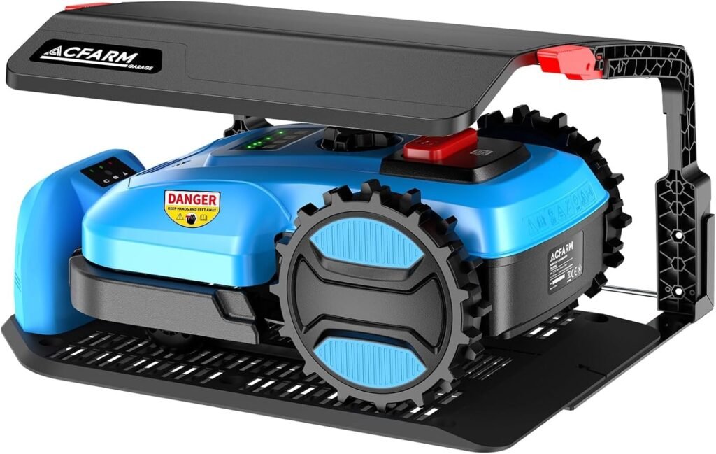 ACFARM Automatic Robotic Lawn Mower 1/4 Acre, 20V 4.0 Ah Battery Powered, APP Control with Schedule, Self-Charging, Bluetooth Wi-Fi Connect, Lawnmower for Small to Medium Yards ACFARM Automatic Robotic Lawn Mower 1/4 Acre, 20V 4.0 Ah Battery Powered, APP Control with Schedule, Self-Charging, Bluetooth Wi-Fi Connect, Lawnmower for Small to Medium Yards
