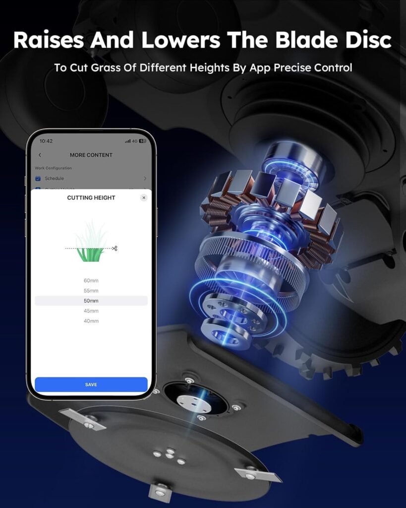 ANTHBOT Robot Lawn Mower with Max 180m Stable Boundary Wire - Recommended 550㎡, Max 900㎡, 300% Higher Efficiency of Grid-Shaped Mowing Path, Automatic Robotic Lawn Mower with Auto Mapping  Recharge