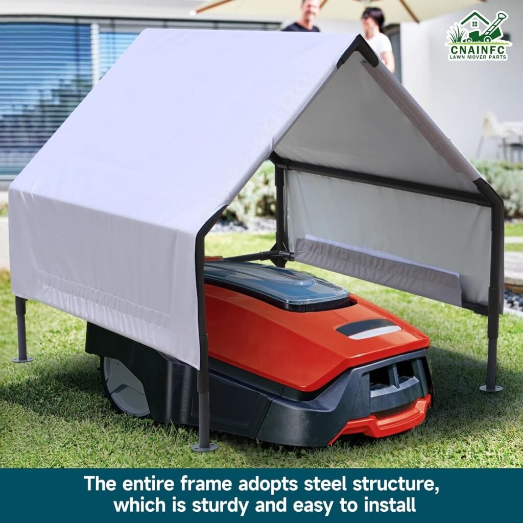 CNAINFC Robot Mower Garage, Wire Free Robot Lawn Mower Cover, Durable Water-Proof and Ultraviolet-Proof Polyester Oxford, 32 x28x24, Suitable for All Types of Remote Control Lawn Mower. CNAINFC Robot Mower Garage, Wire Free Robot Lawn Mower Cover, Durable Water-Proof and Ultraviolet-Proof Polyester Oxford, 32 x28x24, Suitable for All Types of Remote Control Lawn Mower.