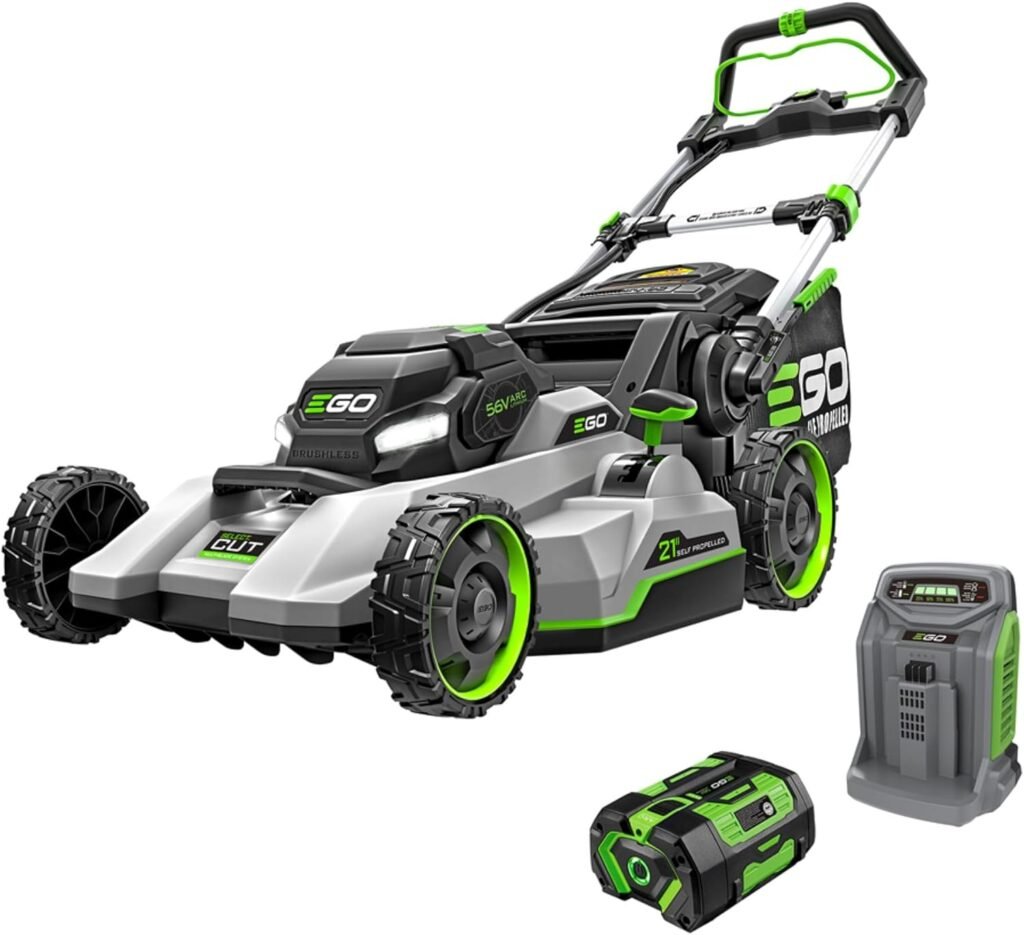 EGO POWER+ Electric Lawn Mower, Self-Propelled Cordless, Includes 56V 6.0Ah Battery And 320W Charger - LM2114SP