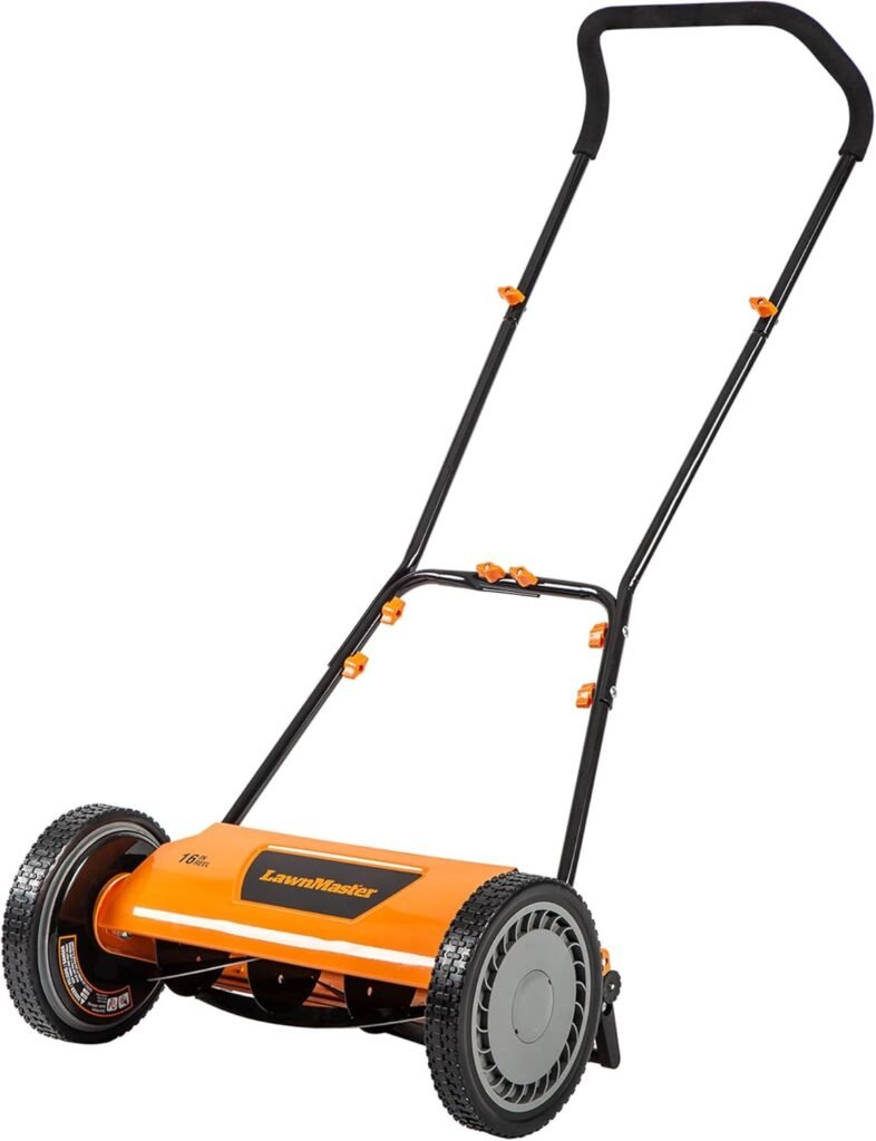 LawnMaster LMRM1401 Push Reel Lawn Mower 14-Inch 5-Blade