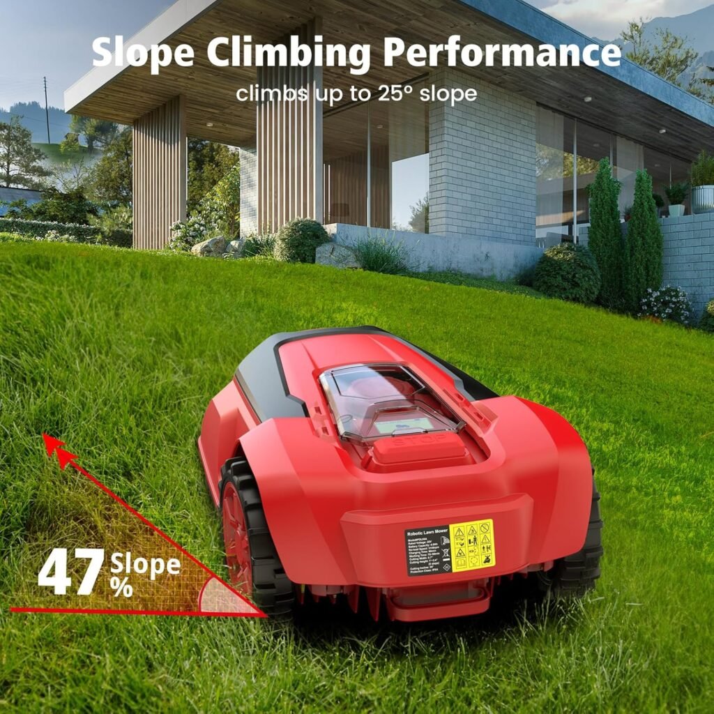 PowerSmart 20V Robot Lawn Mower - Covers 1/4 Acre / 10,890 Sq.Ft with Smart APP Control - PDL08A(Battery  Charger Included)