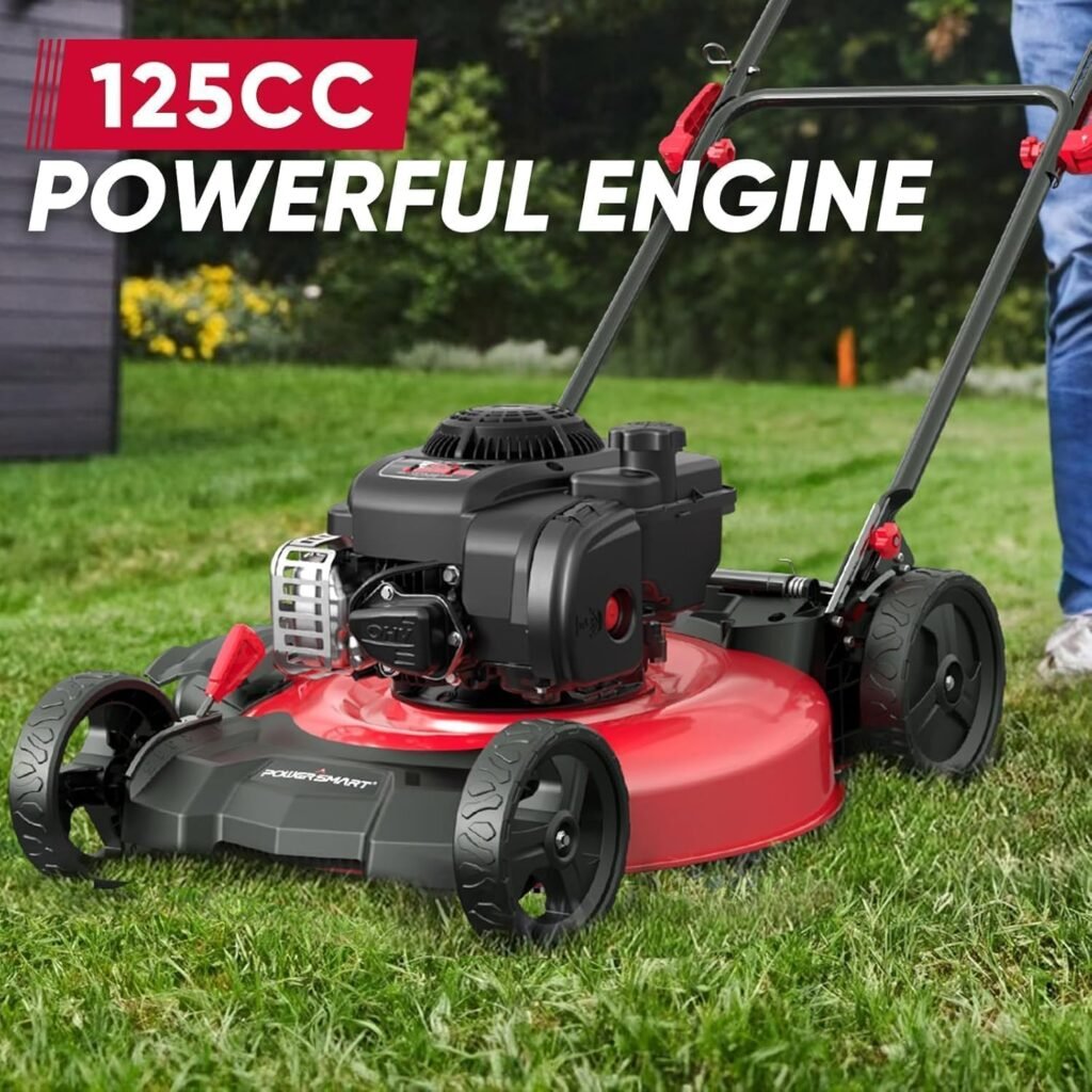PowerSmart 21 Push Lawn Mower with BS 125cc Engine - Lightweight  Easy Assembly