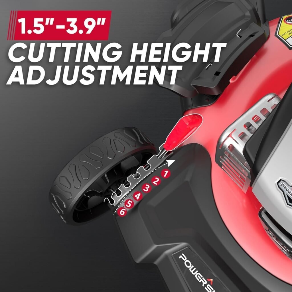 PowerSmart 21 Push Lawn Mower with BS 125cc Engine - Lightweight  Easy Assembly