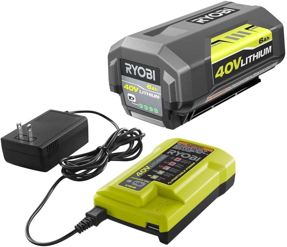 Ryobi Cordless Push Lawn Mower 20 in. 40-Volt with Whisper-Quiet Design