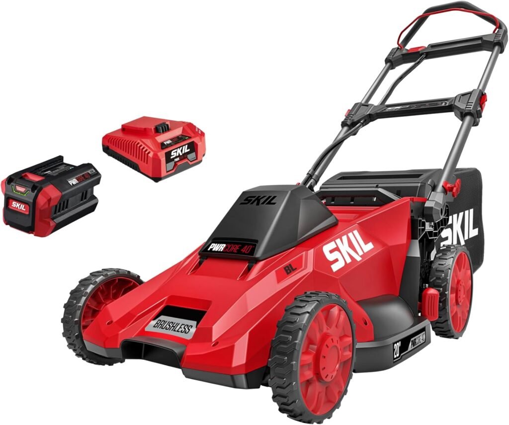 SKIL 40V Brushless 20 Push Mower Kit Including 6.0Ah Battery and 150W Charger-PM4910-15