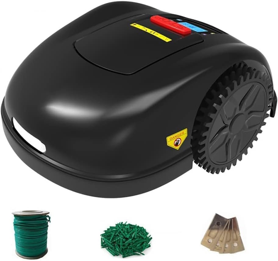 Smart Robot Lawnmower: Self-Loading, Suitable for Lawns up to 3,600 sq.m., Cutting Width 28 cm, App Control in 12 Language Options, Anti-Theft and Overload Protection