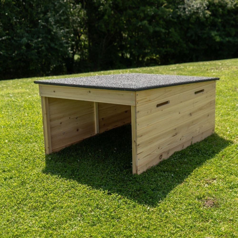 The Cube Medium Robotic Mower Shed, 37x26x18in, Weatherproof Garage with Removable Curtains for Husqvarna Automower, Gardena, and More (Nature) The Cube Medium Robotic Mower Shed, 37x26x18in, Weatherproof Garage with Removable Curtains for Husqvarna Automower, Gardena, and More (Nature)