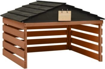 vidaXL Solid Firwood Robotic Lawn Mower Garage review