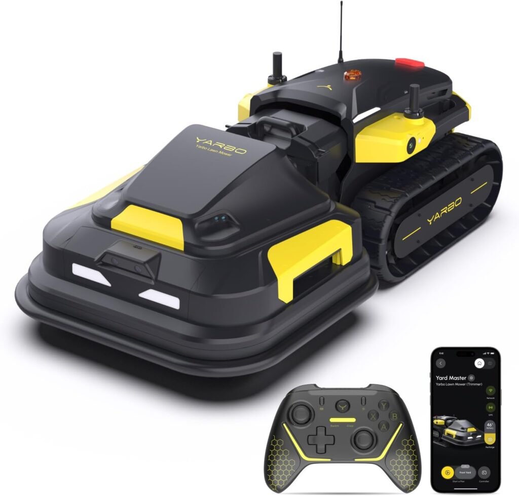 YARBO Robot Lawn Mower for Large Yard up to 6 Acres, Modular Design, 1.2-4.0 Cutting Height, 70% Slopes, Auto Recharging, AI Vision  RTK for Navigation