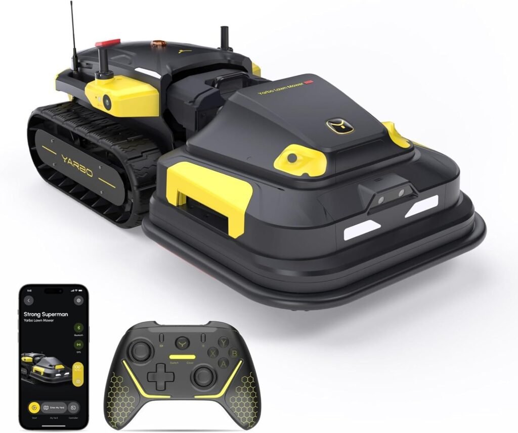 YARBO Robot Lawn Mower Pro with Modular Design for Large Yard up to 6 Acres, Remote Control Robotic Lawnmower with 0.8-4.0 Cutting Height, AI Vision RTK for Navigation YARBO Robot Lawn Mower Pro with Modular Design for Large Yard up to 6 Acres, Remote Control Robotic Lawnmower with 0.8-4.0 Cutting Height, AI Vision RTK for Navigation