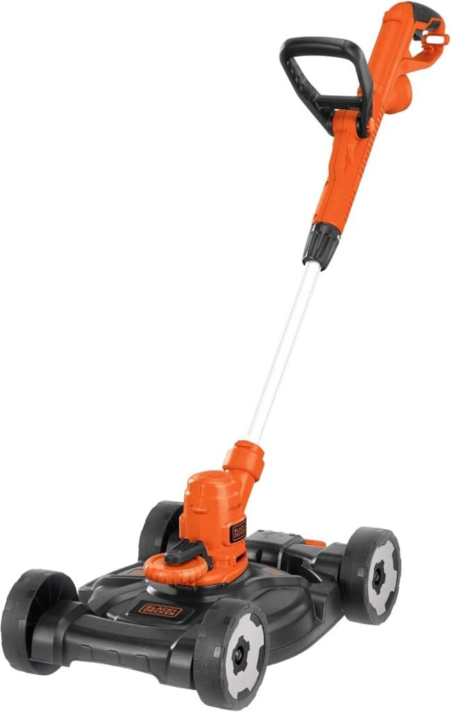BLACK+DECKER 3-in-1 String Trimmer/Edger  Lawn Mower, 6.5-Amp, 12-Inch, Corded (MTE912)