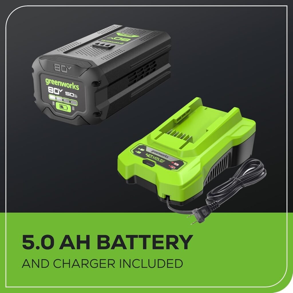 Greenworks 40V 21 Self-Propelled Cordless Lawn Mower – Brushless Motor, 5.0Ah Battery  Charger(75+ Tool Compatible)