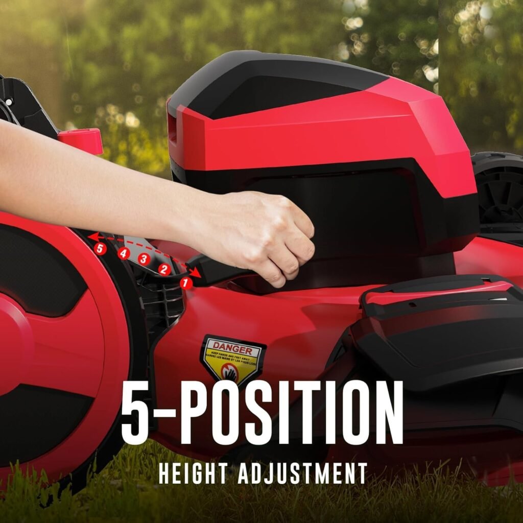 PowerSmart 80V MAX 21-Inch Brushless Self-Propelled Lawn Mower, 3-in-1 Mowing Function with 6.0Ah Battery and Charger