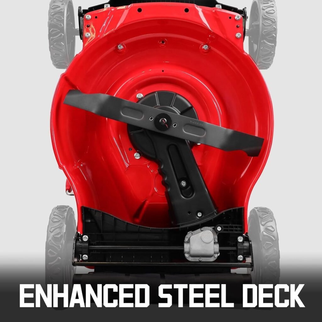 PowerSmart Lawn Mower Gas Powered, 21-Inch 144cc Engine 2-in-1 Walk-Behind Push Lawn Mower, Oil Included