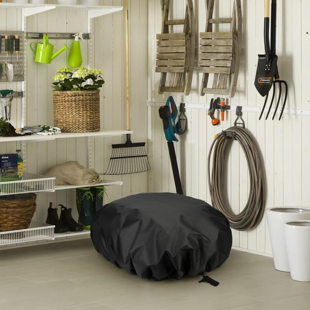 Robot Lawn Mower Cover Wire Free Automatic Robotic Lawnmower Waterproof Protective Cover UV Protection Cover with Drawstring for Smart Mowing Machine in Outdoor Garden Yard