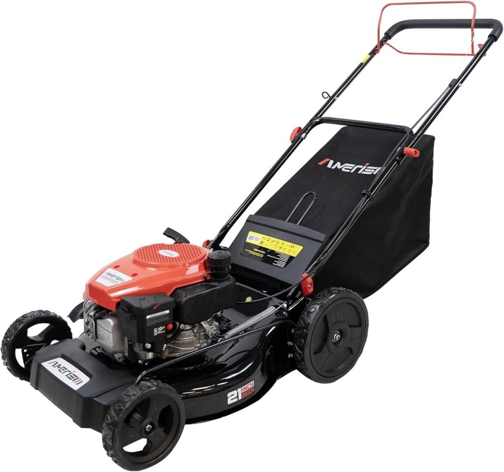 Self Propelled Gas Lawn Mower, 21 with 170cc 4-Cycle OHV Engine 3-in-1 RWD Self-Propelled Lawn Mower (AV8621S1)