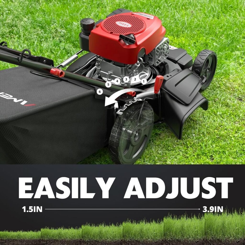 Self Propelled Gas Lawn Mower, 21 with 170cc 4-Cycle OHV Engine 3-in-1 RWD Self-Propelled Lawn Mower (AV8621S1)