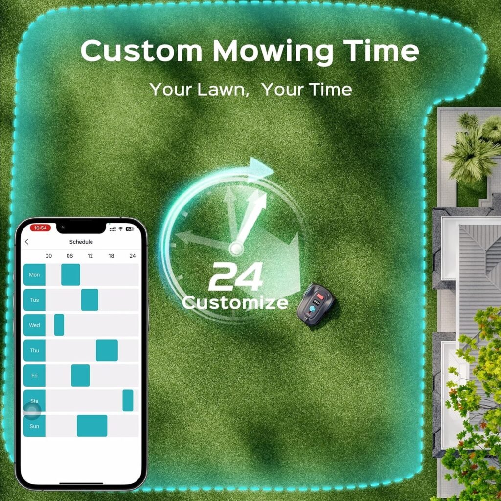2026 M800Plus GPS+3D Vision Cordless Robot Lawn Mower with Bow-Shaped Path Mowing, APP Control, Robotic Lawnmower with Obstacle Avoidance, Auto-Charging for Lawns up to 8611 sq.ft