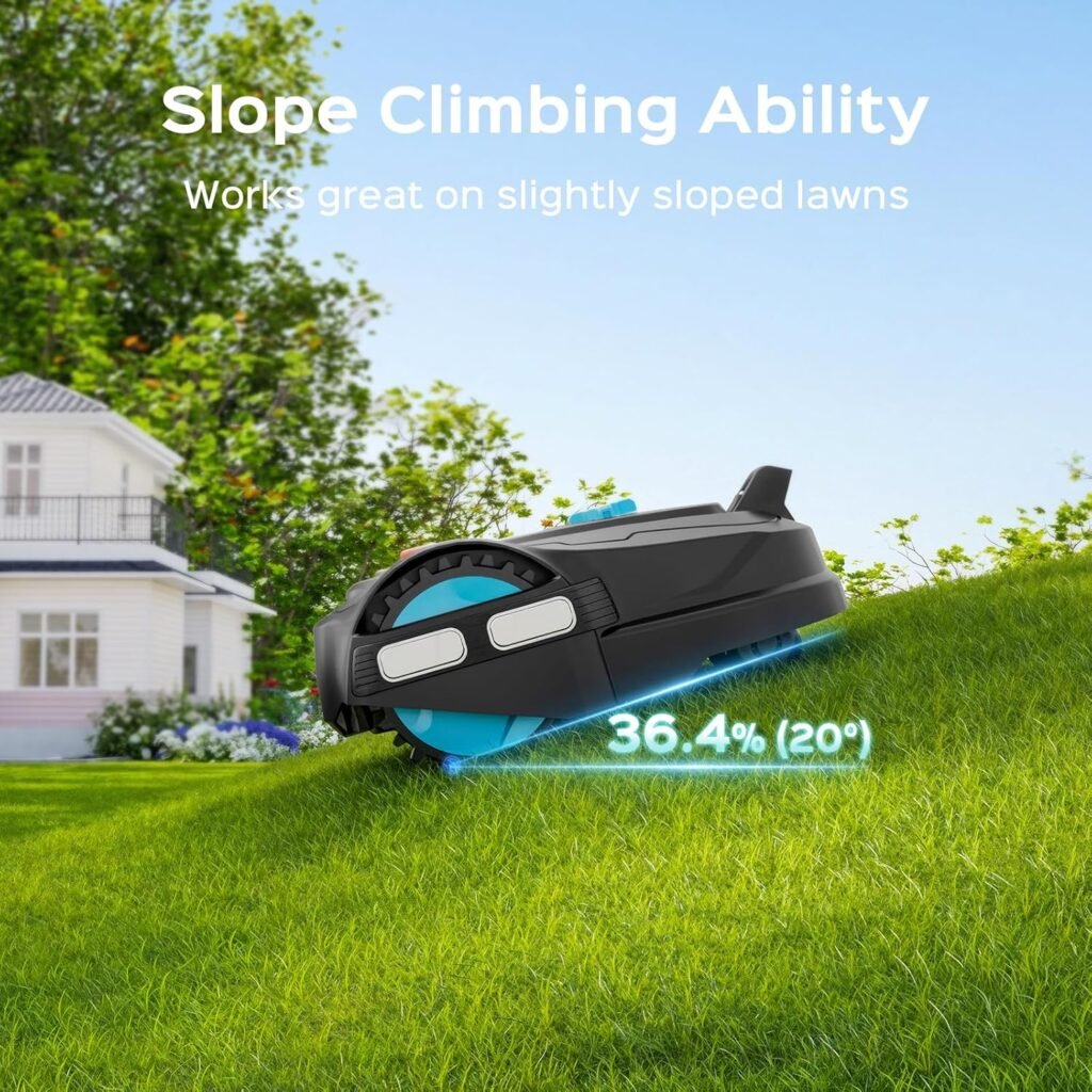 2026 M800Plus GPS+3D Vision Cordless Robot Lawn Mower with Bow-Shaped Path Mowing, APP Control, Robotic Lawnmower with Obstacle Avoidance, Auto-Charging for Lawns up to 8611 sq.ft