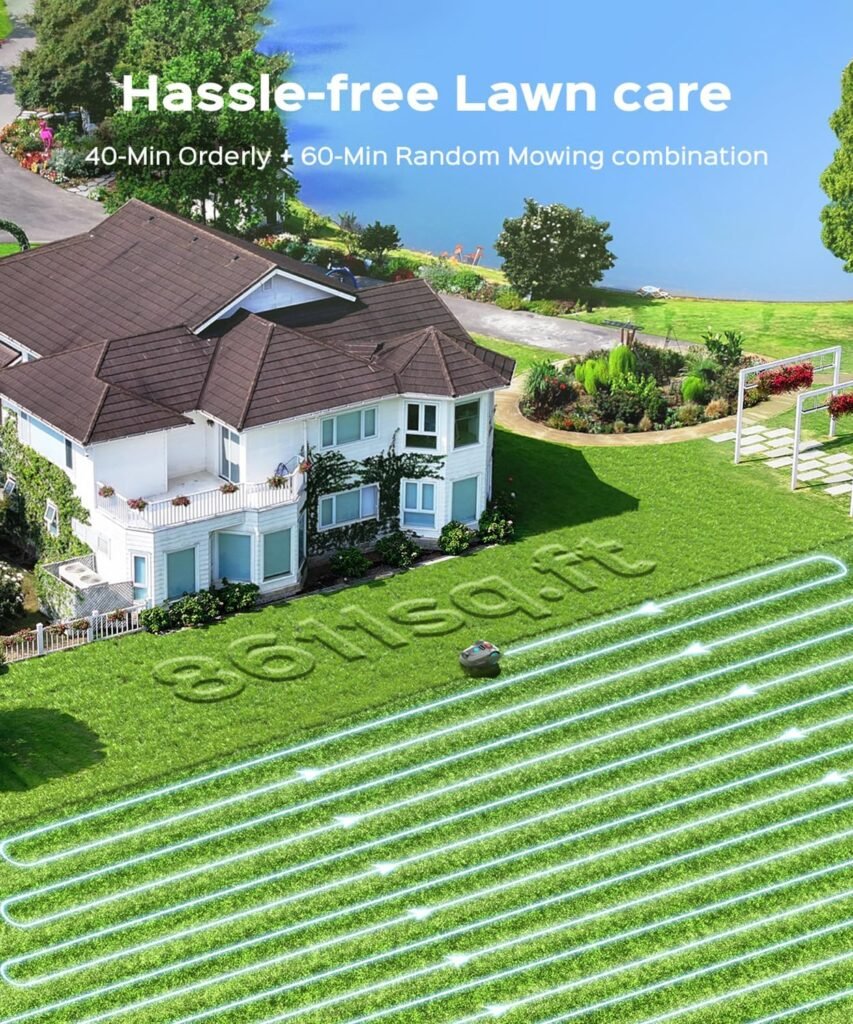 2026 New M800Plus Robot Lawn Mower, GPS  3D Vision, with 32.8 ft Magnetic Stripe, Obstacle Avoidance, Auto-Charging, APP Control, Bow-Shaped Mowing for Lawns up to 8611 sq.ft (Black)