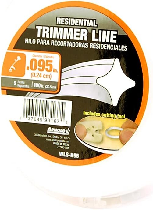 Arnold Residential Grade String Trimmer Line - .095-Inch x 100-Foot - Universal Fit, (WLS-H95)