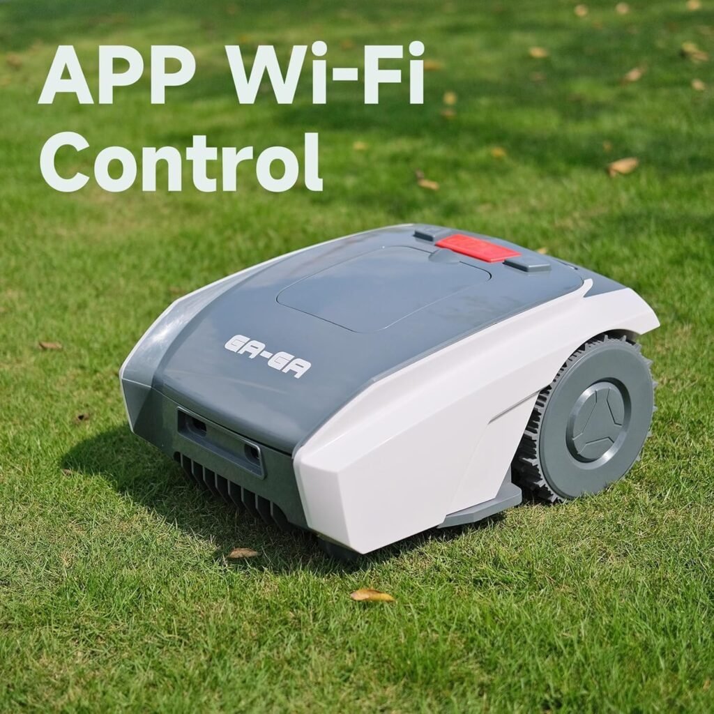 Automatic Robot Lawn Mower with GPS Navigation, Mows Up to 1/2 Acre /21,000 Sq.Ft,300% Higher Efficiency of Auto Path Planning，APP Control，GPS Anti-Theft, IPX5