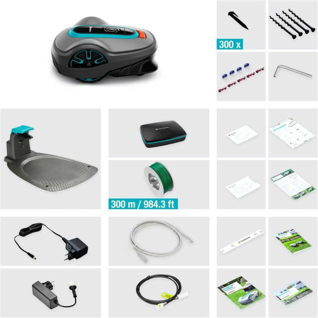 Gardena Smart Sileno Life 750 m² Robotic Lawnmower Set: Innovative Lona AI Technology, Control via App, Sensor Control, for Inclines up to 35 Percent, Includes Smart Gateway, DE Version (19701-60) Gardena Smart Sileno Life 750 m² Robotic Lawnmower Set: Innovative Lona AI Technology, Control via App, Sensor Control, for Inclines up to 35 Percent, Includes Smart Gateway, DE Version (19701-60)