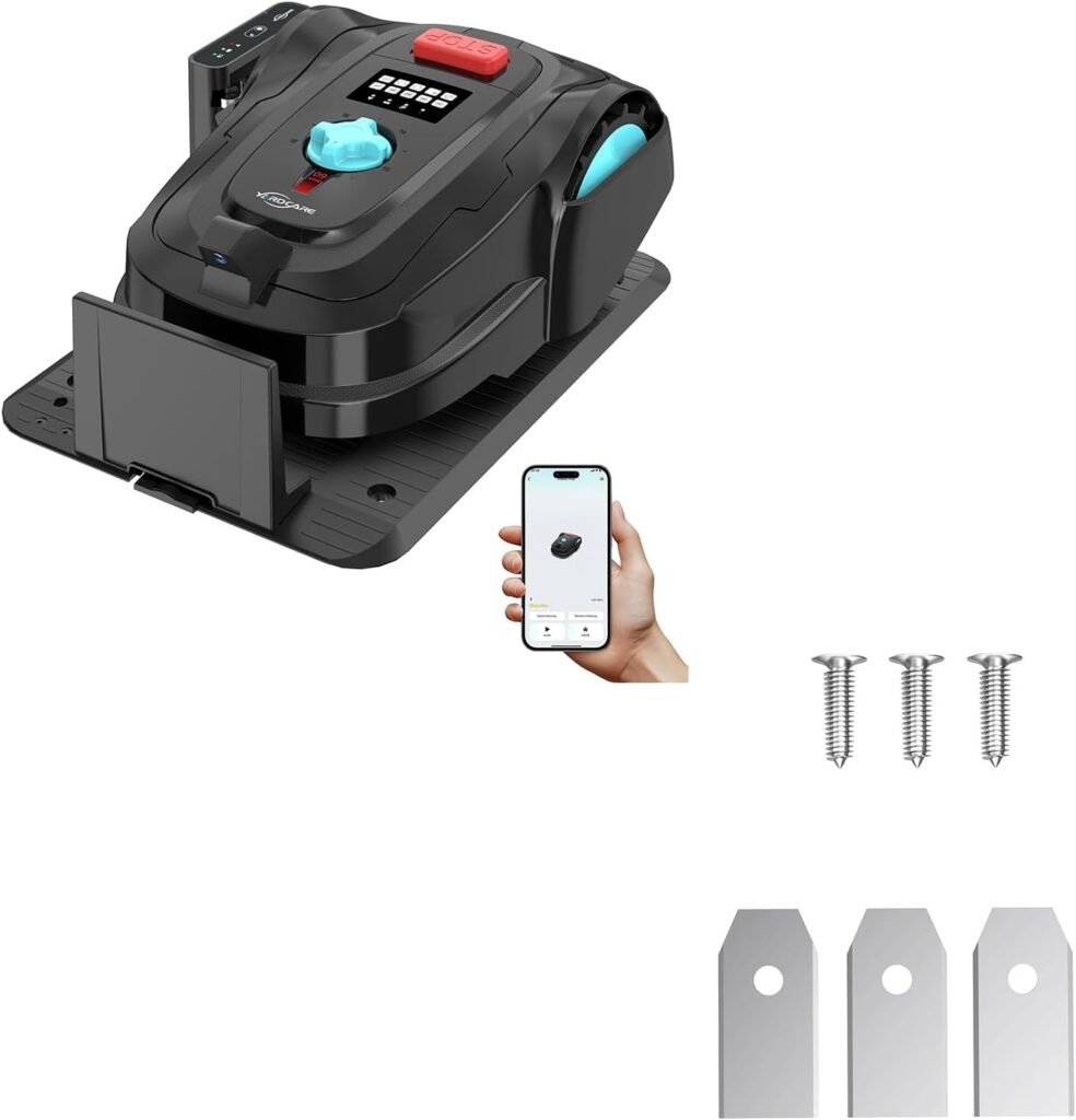 M800Plus GPS+3D Vision Cordless Robot Lawn Mower with Bow-Shaped Path Mowing, APP Control, Robotic Lawnmower with Obstacle Avoidance, Auto-Charging, Height Adjust for Lawns up to 8611 sq.ft