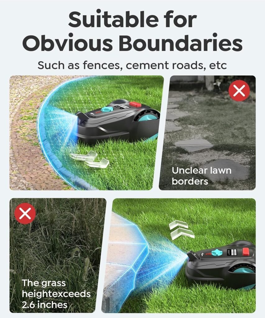 M800Plus NO Wire Vision Robot Lawn Mower with GPS Navigation, Path Planning, APP Control, Spiral Cutting, Automatic Lawnmower with Obstacle Avoidance, Height Adjustment for 1/5 Acres Lawn