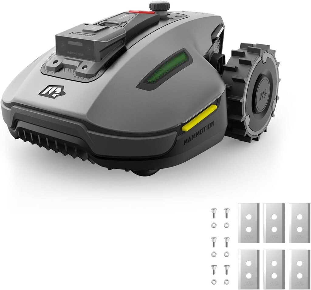 Mammotion YUKA Mini 700 Robot Lawn Mower for 0.17 Acre, Max.0.35 Acre, UltrasenseAI Vision+ RTK, Auto Mapping, 45% Slope,Perimeter Wire Free, Cutting Height 0.8~2.4, 15 Mowing Zones Management