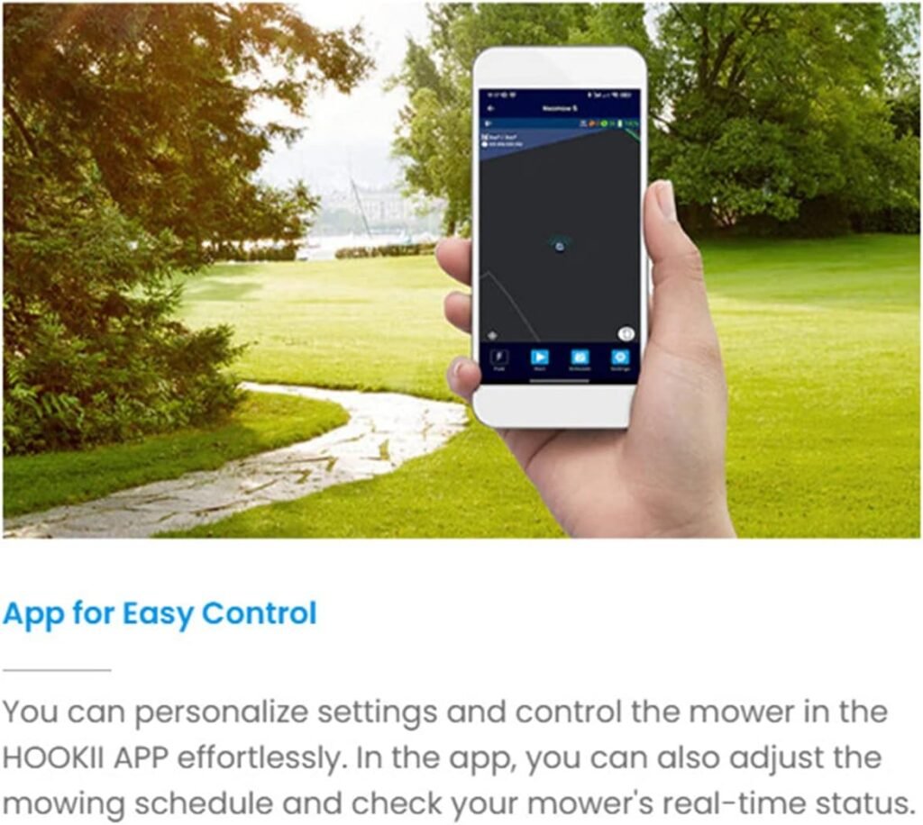 Perimeter Wire Free Robotic Lawn Mower, APP Control with Virtual Boundaries, All-Wheel Drive, Multi-Zone Management, Low Noise Less Than 62 dB