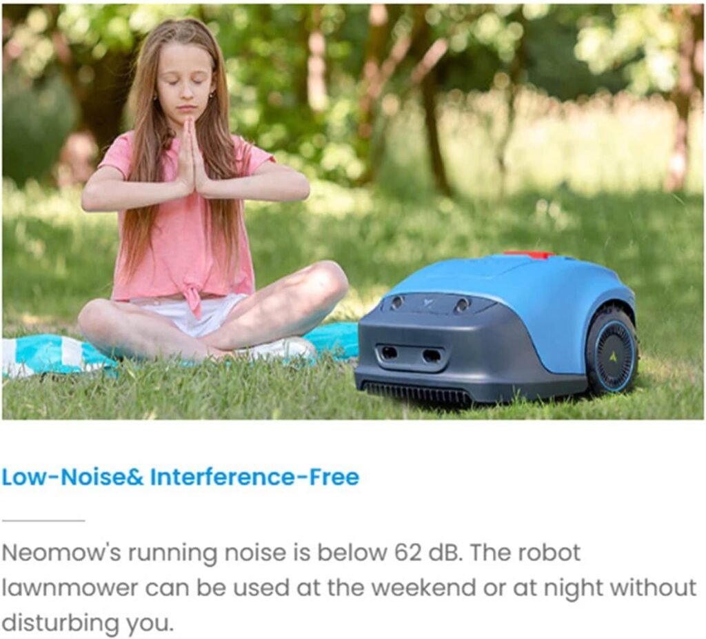 Perimeter Wire Free Robotic Lawn Mower, APP Control with Virtual Boundaries, All-Wheel Drive, Multi-Zone Management, Low Noise Less Than 62 dB
