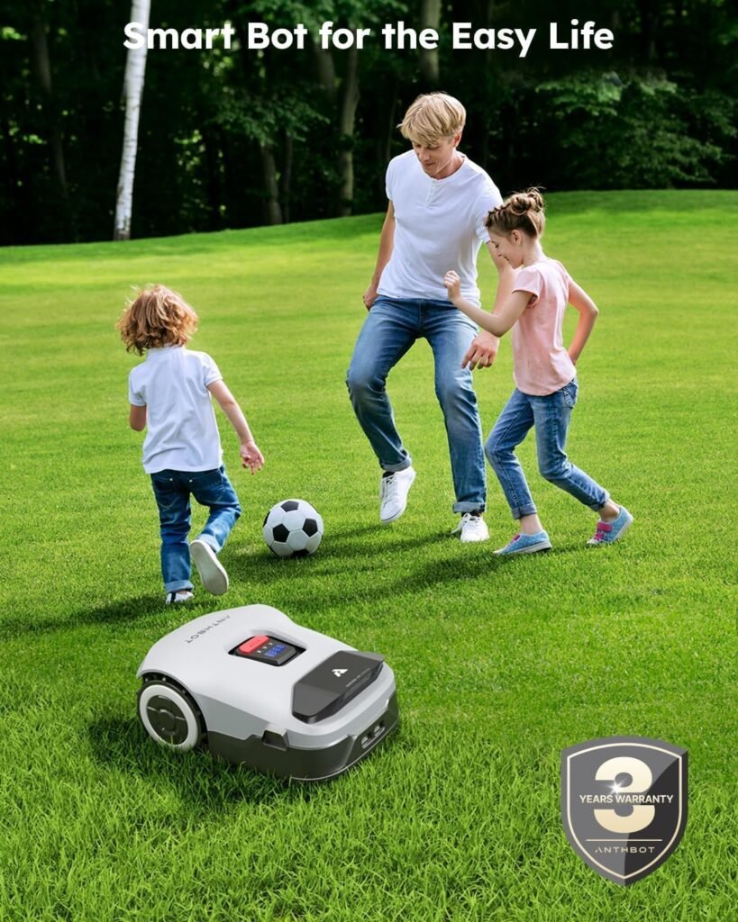Robot Lawn Mower NO Wire - 0.9 Acre, Full Band RTK+4-Eye Vision Robotic Lawnmower, Automatic Mapping, 30 Multi-Zone Management, Accurate Obstacle Avoidance, Intelligent Anti-Theft, APP Control