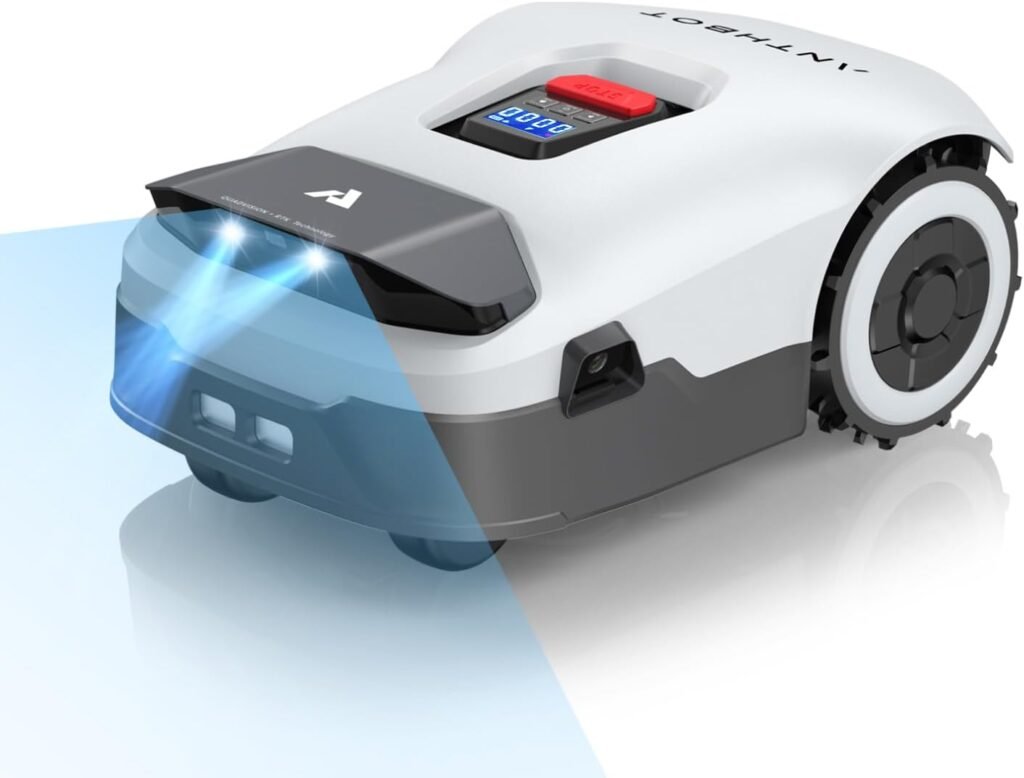 Robot Lawn Mower NO Wire - 0.9 Acre, Full Band RTK+4-Eye Vision Robotic Lawnmower, Automatic Mapping, 30 Multi-Zone Management, Accurate Obstacle Avoidance, Intelligent Anti-Theft, APP Control