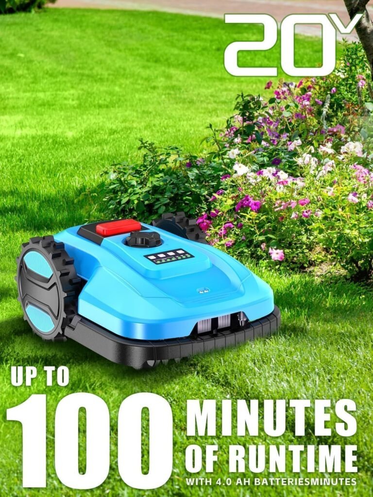 Robotic Lawn Mower 1/2 Acre/21,000 Sq.Ft, Automatic Lawnmower for Lawn 47% Slope, Cut Height 0.8-2.4, APP Control