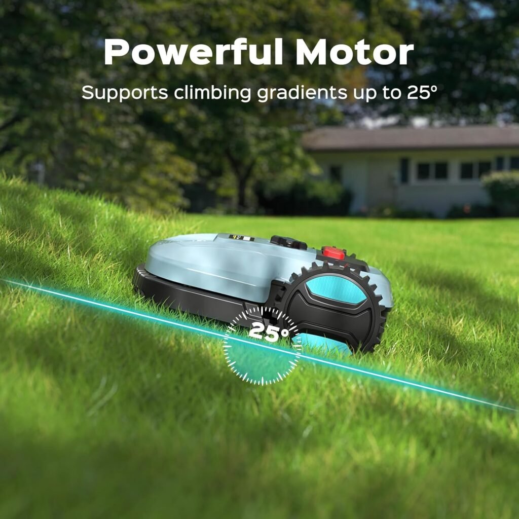 Robotic Lawn Mower with App Control, Auto-Charging  Obstacle Avoidance, Adjustable Cutting Height, Weather Sensor Smart Automatic Lawn Mower for Lawns up to 4300 sq.ft