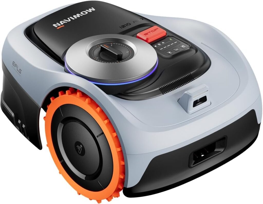 Segway Navimow i105N Robot Lawn Mower Perimeter Wire Free 1/8 Acre RTK+Vision Robotic Lawnmower, AI-Assisted Mapping, Virtual Boundary, APP Control, 58dB(A) Quiet, Multi-Zone Management