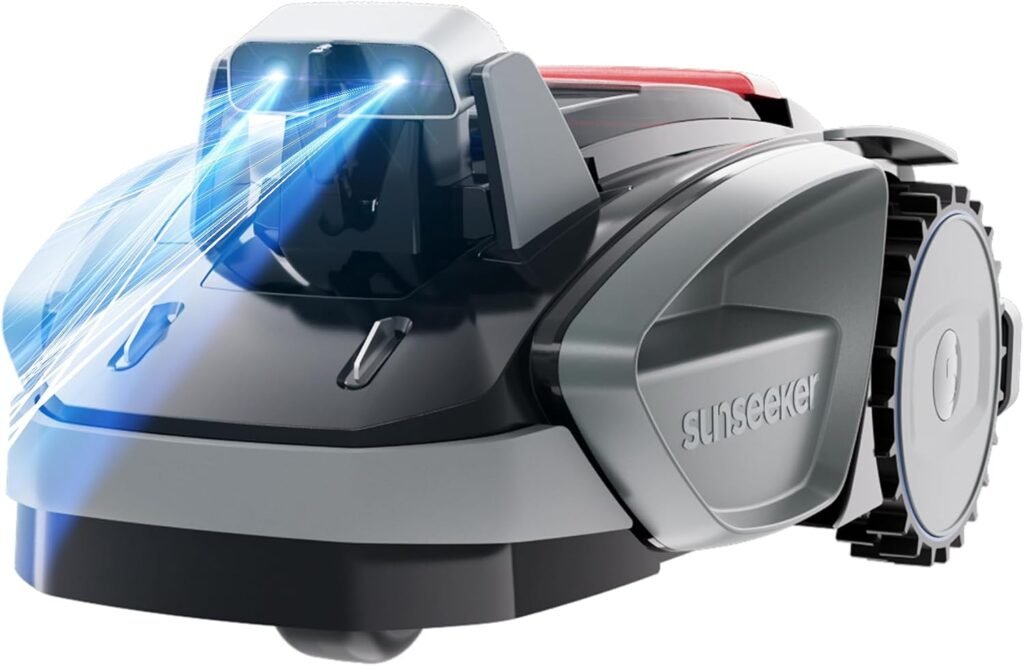 Sunseeker V3 Wireless Robot Lawn Mower 0.15 Acre/ 6,400 Sq. Ft, One-Click Mowing Automatic Lawn Mower, Vision AI Smart Obstacle Avoidance, 42% Slopes, Low Noise, Multi-Zone Navigation, App Control