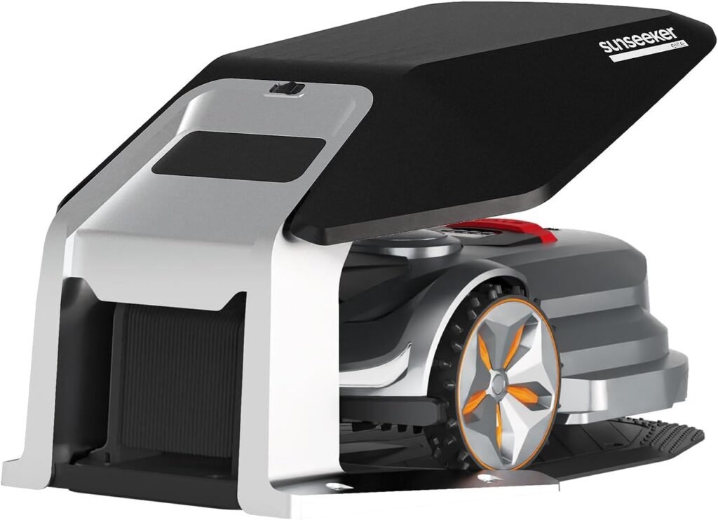 SUNSEEKER X7 Wireless Robot Lawn Mower 0.75 Acre/ 32,000Sq. Ft, with Garage, Vision AI System  RTK, Path Planning, Adaptive Floating Cut Height up to 4, for Medium to Large Yards