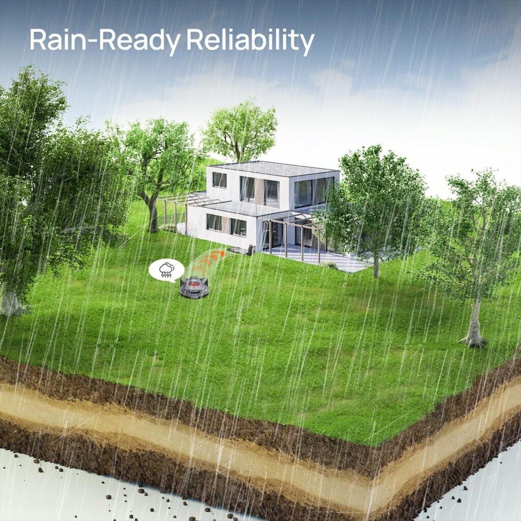 Sunseeker X7 Wireless Robot Lawn Mower 0.75 Acre/ 32,000Sq. Ft, with Smart APP Control, Vision AI System  RTK, Path Planning, Adaptive Floating Cut Height up to 4, for Medium to Large Yards