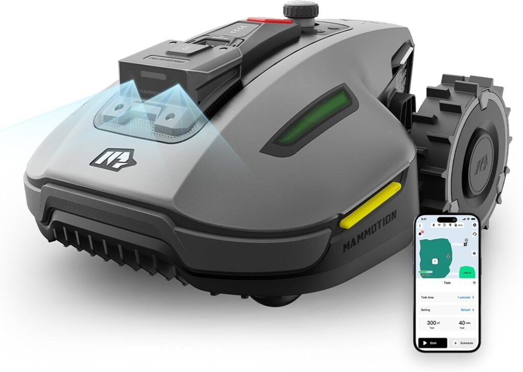 Mammotion YUKA mini 700H Robot Lawn Mower for 0.17 Acre, Max.0.35 Acre, No Wire, No RTK Installation, Free NetRTK+AI Vision Positioning, 45% Slope, Cutting Height 2~3.5, Mowing Zones