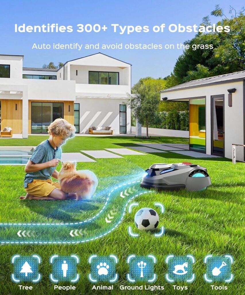 2026 New YARDCARE N1600 PRO No Wire Robot Lawn Mower, RTK+AI Vision Navigation, Smart APP Control, Multi-Zone Mapping, 0.4 Acre Coverage, Systematic Cutting Path Robot Lawn Mower for Yards