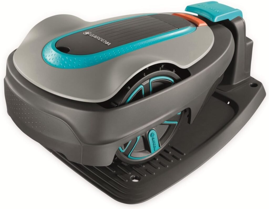 GARDENA 15001-20 SILENO City - Automatic Robotic Lawn Mower, with Bluetooth app and Boundary Wire, The quietest in its Class, for lawns up to Sq Ft, Made in Europe, Grey