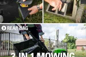 Greenworks 40V 21″ Brushless Cordless (Self-Propelled) Lawn Mower (75+ Compatible Tools), 5.0Ah Battery and Charger Included