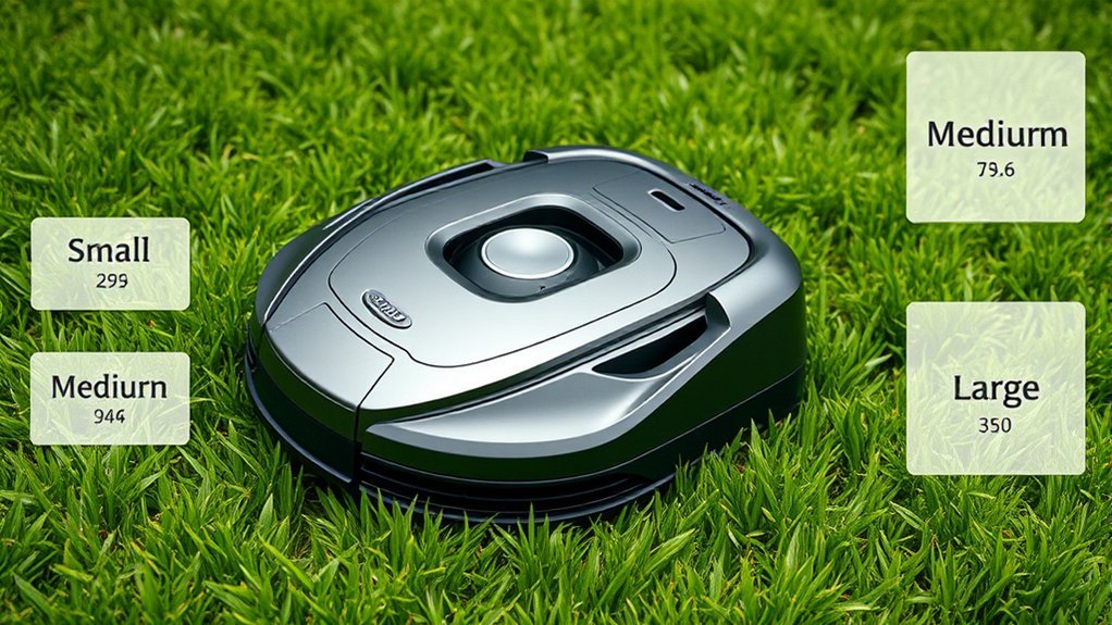 lawn size determines mower