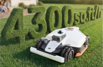 Mammotion LUBA 3 AWD 1500H Robot Lawn Mower with Standard Garage, 0.37 Acre, All-Wheel-Drive for 80% Slopes, 360° LiDAR+NetRTK+AI Vision, 15 Multi-Zone Management, 2.2″-4.0″ Cutting Height