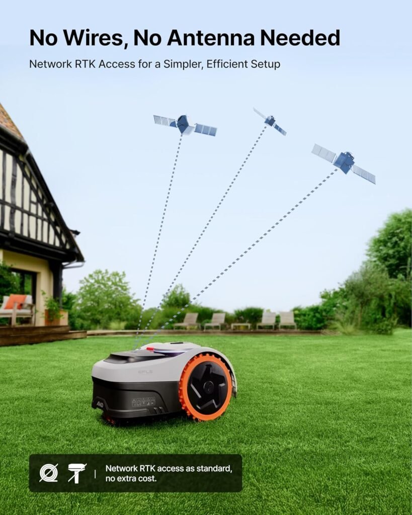 Segway Navimow i206 AWD Robot Lawn Mower (New i105N), Wire-Free with Garage S, All-Wheel Drive for 45% Slopes, EFLS NRTK + Vision, Auto Mapping, Covers 0.15 Acre (Garage Shipped Separately)