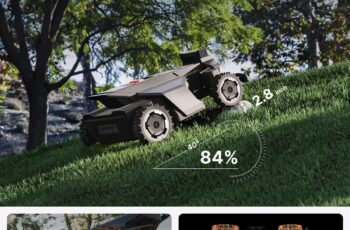 Segway Navimow X430 Robot Lawn Mower Wire Free, for up to 1 Acre, 4WD for 84% Slopes, Zero-Turn for Damage-Free Mowing, ORV-Tuned Lawnmower, MowMentum with 2 × 180W Motors, 0.75–4 in Cutting Height