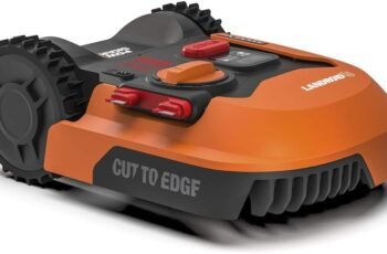 WORX Landroid L WR155E Robotic Lawnmower for Large Gardens/Self-Propelled Lawnmower for Clean Lawn Cutting in No Time at All, Orange, 2000 m2